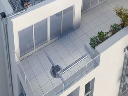 Gura de scurgere pentru balcon și terasă ACO