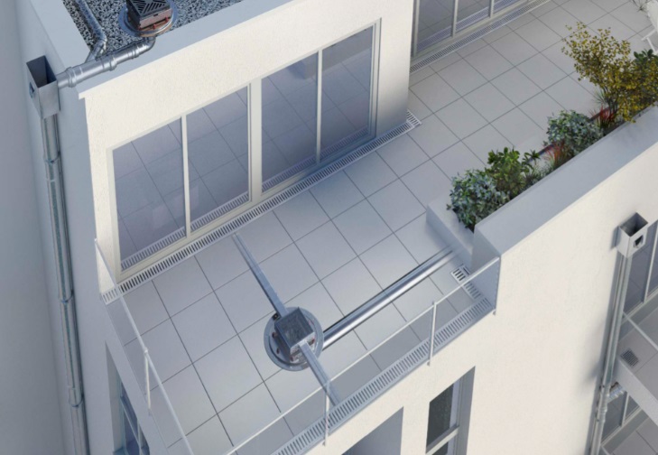 Gura de scurgere pentru balcon și terasă ACO