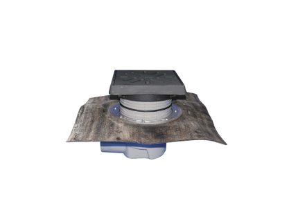 Receptor "Perfekt" HL DN110 cu ieşire orizontală, cu manşetă din bitumen, 260x260mm/226x226mm fontă cu obturator de mirosuri cu clapetă anti îngheţ