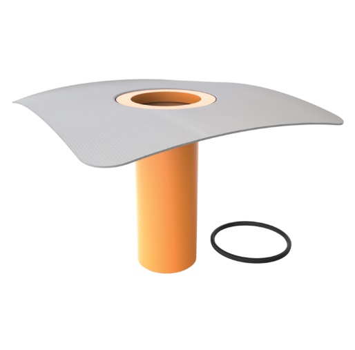 Adaptor/înălțător pentru izolația termică TOPWET cu flanșă din membrană PVC TWN v300 PVC