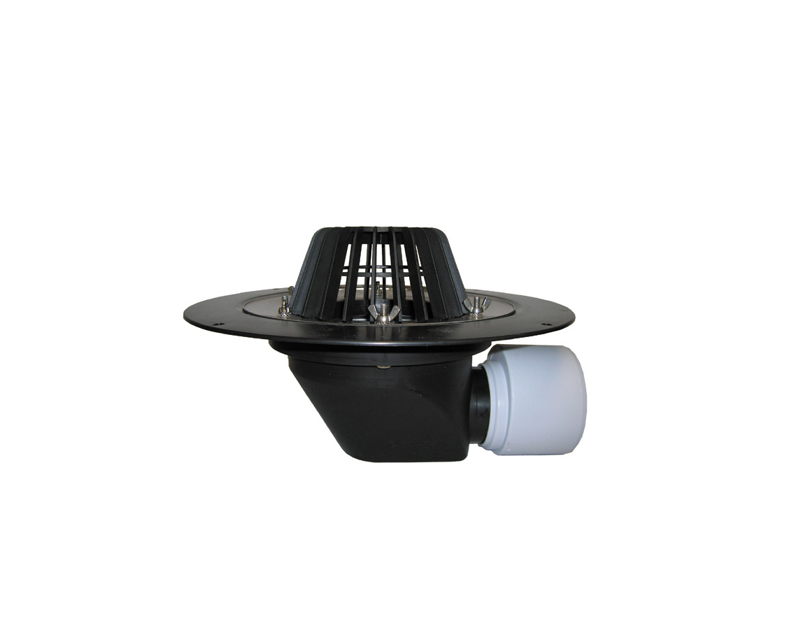 Receptor pentru acoperiş DN75/110 HL cu ieşire orizontală,cu element clemă