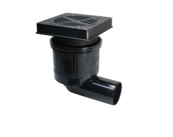 Receptor curte KESSEL cu iesire orizontala, gratar detasabil cu prindere, Ecoguss 200 DN 110mm