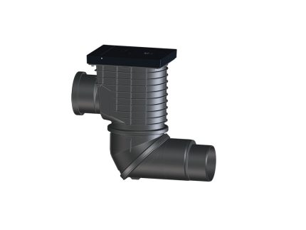 Caseta apa pluviala cu racord de intrare orizontal HL DN110 pentru burlan si racord de iesire DN110/125