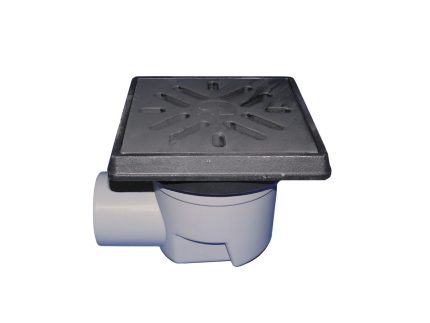 Receptor "Perfekt" HL DN110 cu ieşire orizontală, 260x260mm/226x226mm fontă cu obturator de mirosuri cu clapetă anti îngheţ