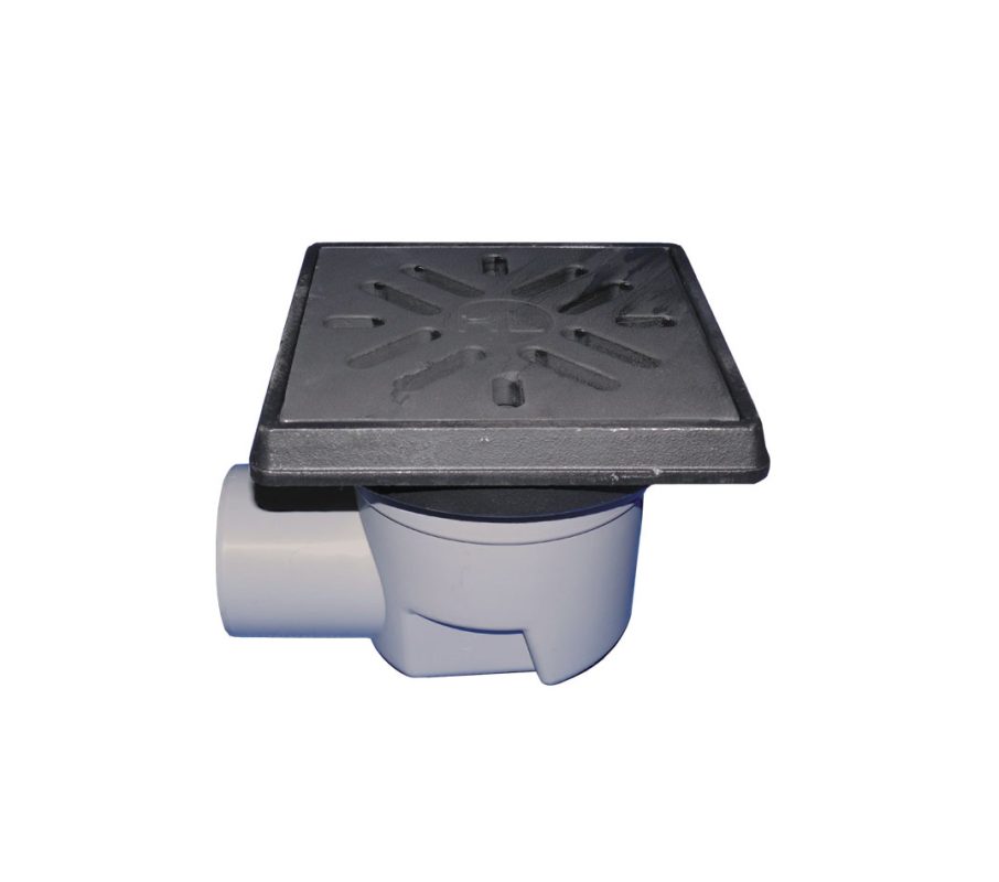 Receptor "Perfekt" HL DN110 cu ieşire orizontală, 260x260mm/226x226mm fontă cu obturator de mirosuri cu clapetă anti îngheţ