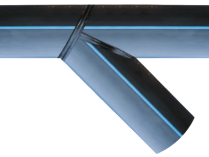 Teu 45° confecționat PE 100 SDR 17 PN 10