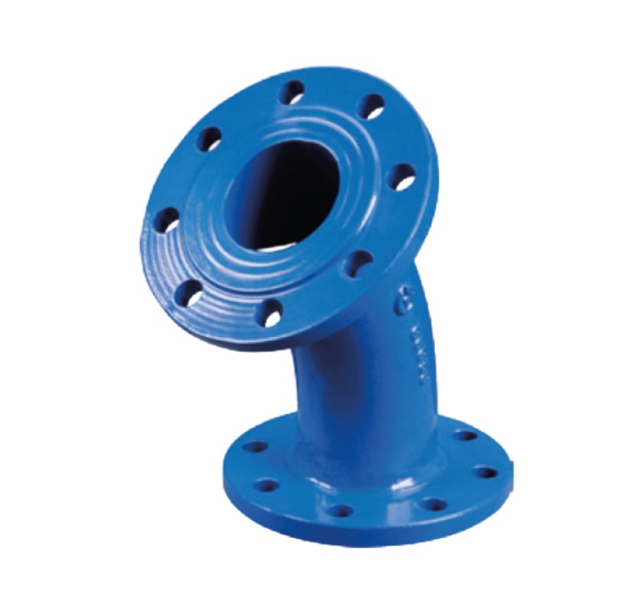 Cot 45° fontă cu flanșe