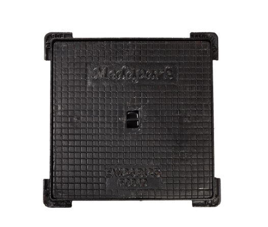 Capac cu rama fonta clasa B125, 425x425 mm, FCB40