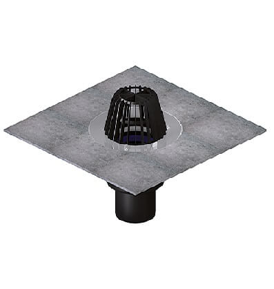 Receptor pt. acoperiş DN110 cu manşetă din bitumen