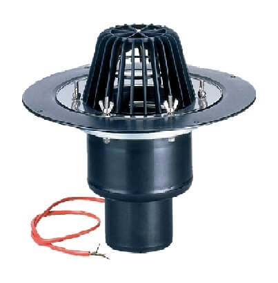 Receptor pt. acoperiş DN110 cu element clemă şi încălzire (10-30W/230V).