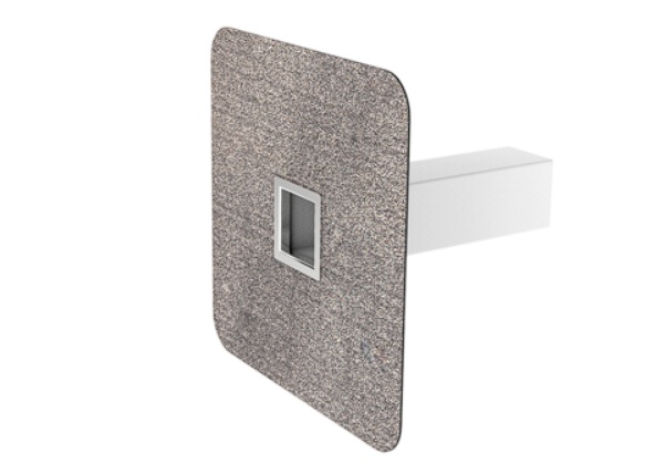 Deversor de siguranță (prea-plin) cu secțiune rectangulară și flanșă din membrană bituminoasă  100×300 mm