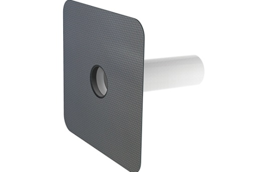 Deversor de siguranță (prea-plin) cu secțiune rotundă și flanșă din membrană FPO/TPO DN110