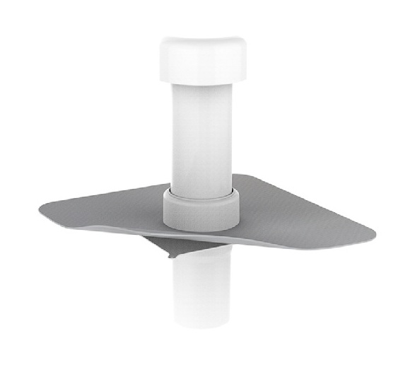 Aerisire de coloană cu secțiune rotundă și flanșă din membrană PVC DN50