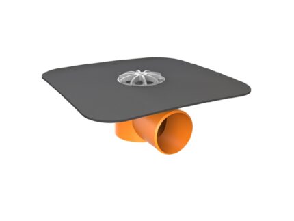 Receptor de balcon cu flanșă din membrană FPO/TPO, ieșire orizontală DN75