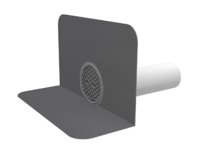 Receptor de colț(gargui) cu secțiune rotundă, flanșă din membrană FPO/TPO DN110