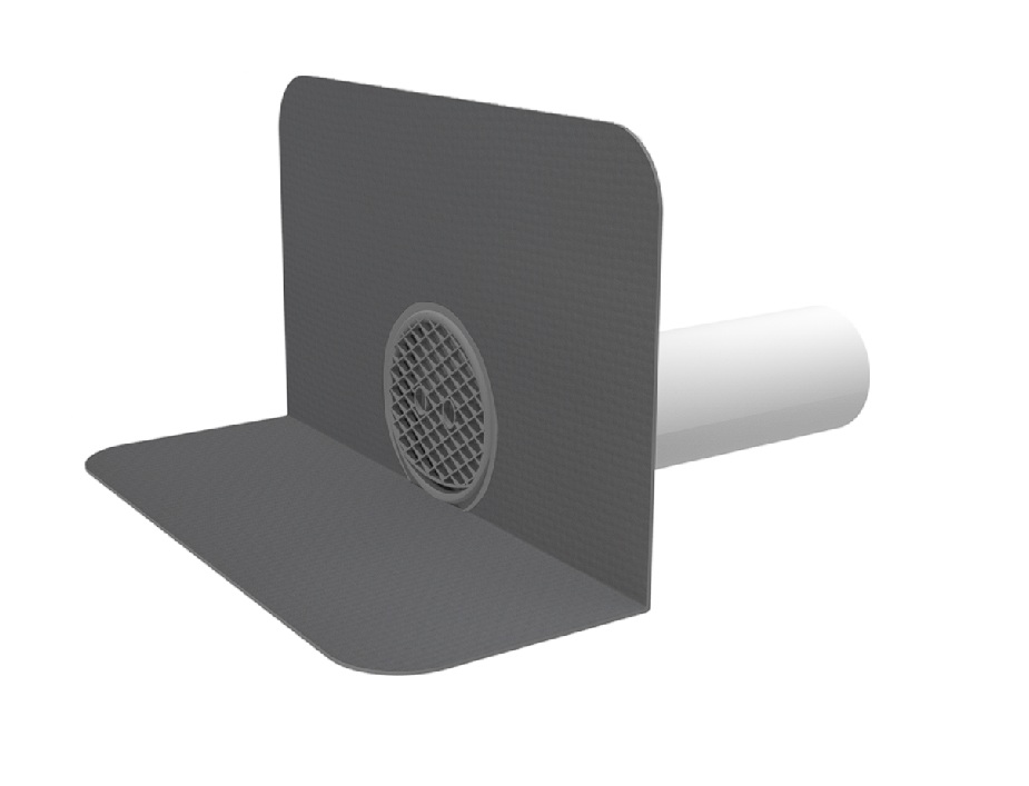 Receptor de colț(gargui) cu secțiune rotundă, flanșă din membrană FPO/TPO DN160