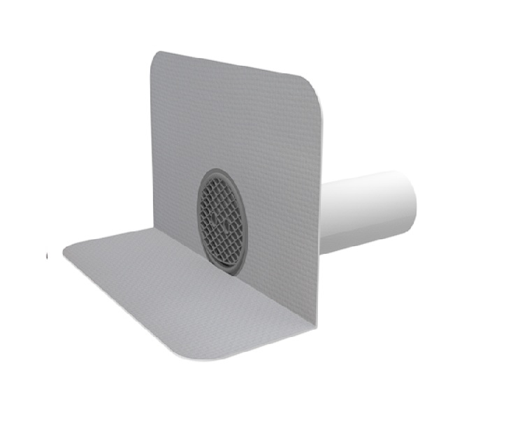 Receptor de colț(gargui) cu secțiune rotundă, flanșă din membrană PVC DN160