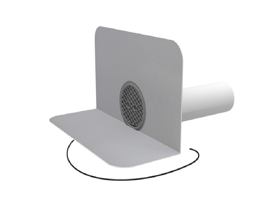 Receptor de colț(gargui) cu secțiune rotundă, flanșă din membrană PVC DN160, degivrare 230 V