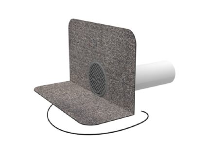 Receptor de colț(gargui) cu secțiune rotundă, flanșă din membrană bituminoasă DN50, degivrare 230 V