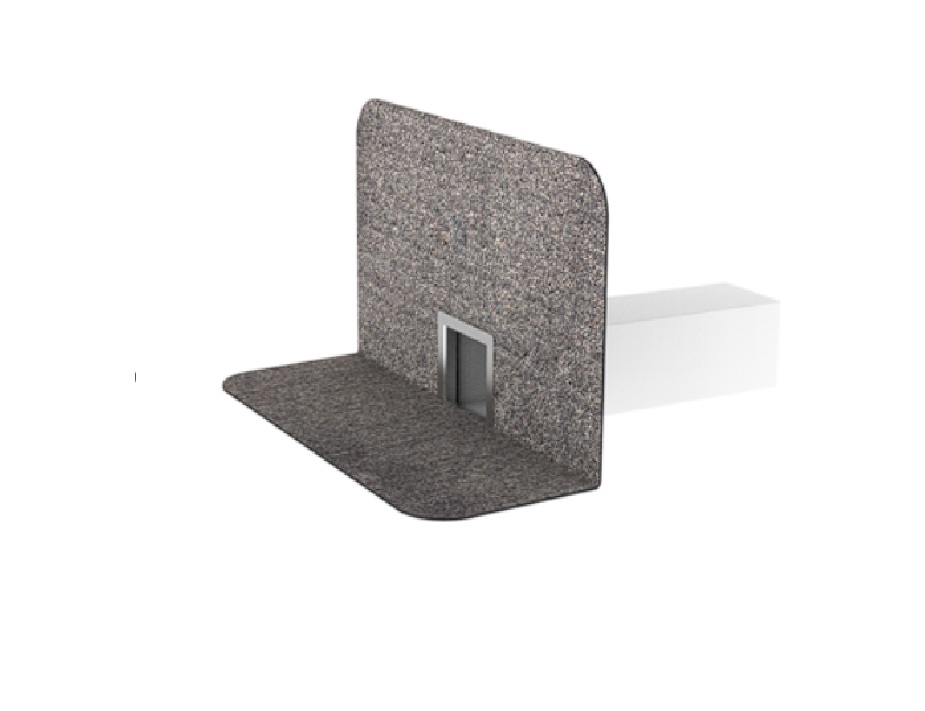 Receptor de colț(gargui) cu secțiune rectangulară, flanșă din membrană bituminoasă 100x300 mm