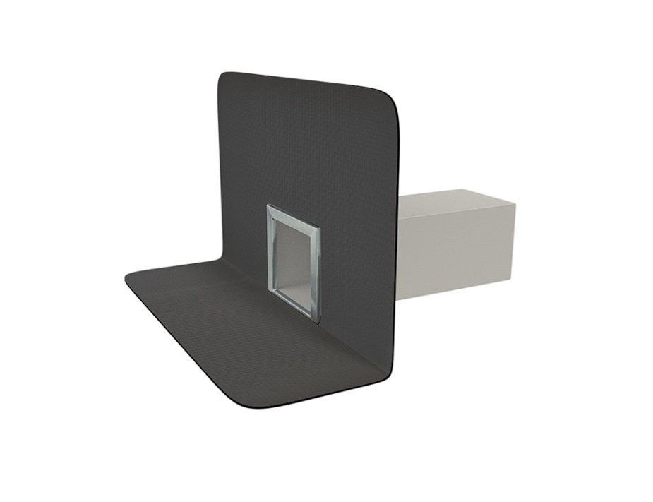 Receptor de colț(gargui) cu secțiune rectangulară, flanșă din membrană FPO/TPO 50x100 mm