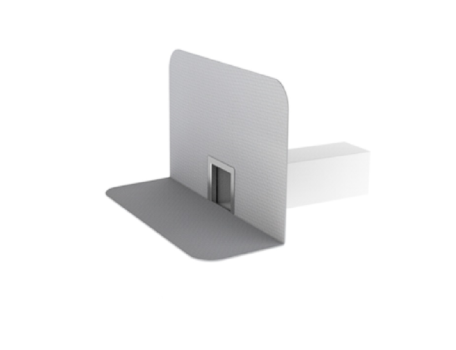 Receptor de colț(gargui) cu secțiune rectangulară, flanșă din membrană PVC 100x300 mm