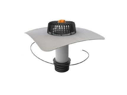 Receptor renovări cu flanșă din membrană PVC DN110 și degivrare 230V