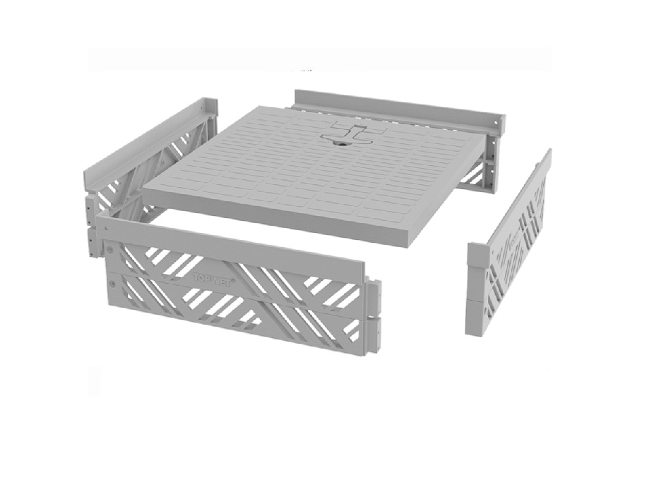 Cămin pentu acoperișuri verzi 550x550mm, înălțime 330 mm, cu capac neperforat de plastic