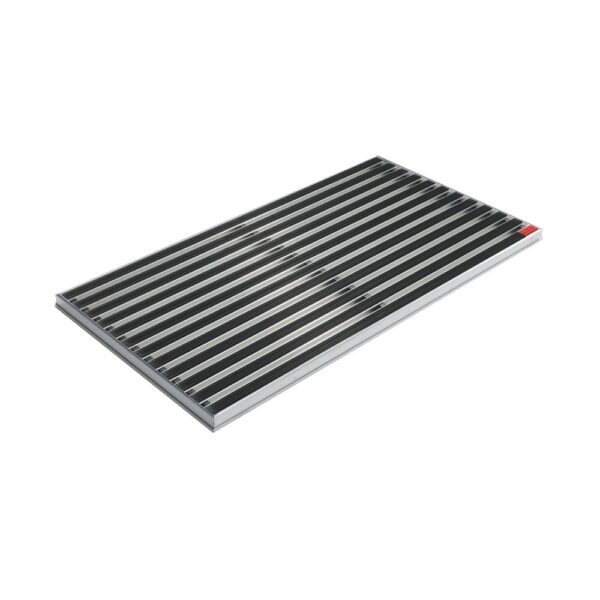 Ștergător de picioare încastrabil ACO Self Vario, cu ramă din aluminiu și grătar cu inserție de cauciuc, antracit, 750x500x30mm