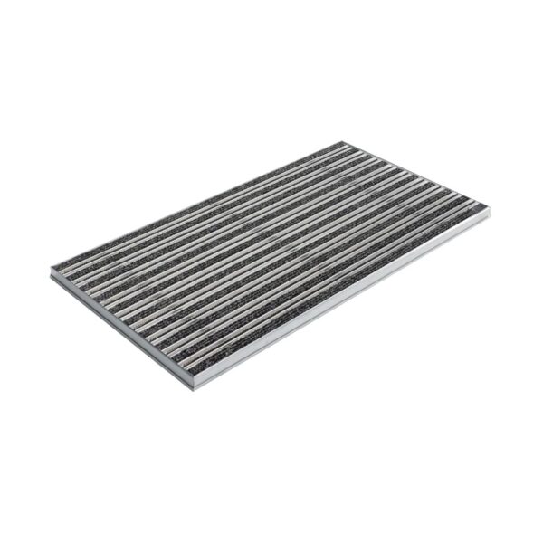 Ștergător de picioare încastrabil ACO Self Vario, cu ramă din aluminiu și grătar benzi textile si profile perie, 600x400x30mm