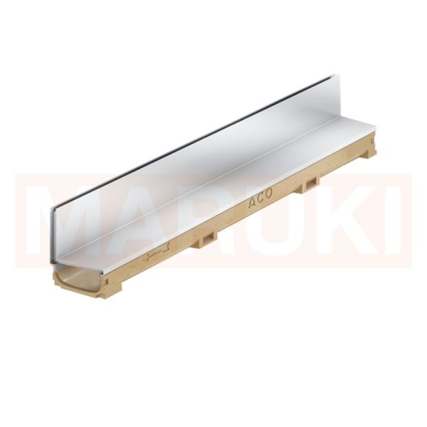 Rigola ACO Self Euroline 60 din beton cu polimeri, gratar tip fanta h=10.5cm, din inox, lungime 100cm