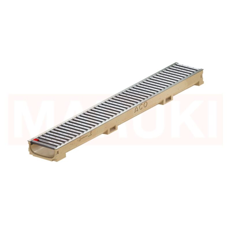 Rigola ACO Self Euroline 60 din beton cu polimeri, gratar nervurat din inox, lungime 100cm