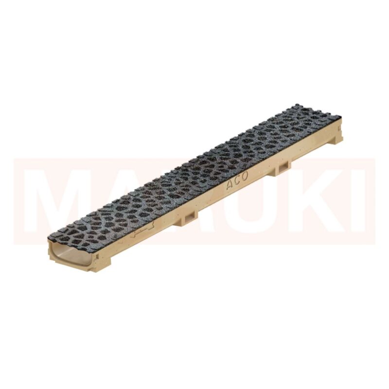 Rigola ACO Self Euroline 60 din beton cu polimeri, gratar tip Voronoi din fonta culoare Diamant, lungime 100cm