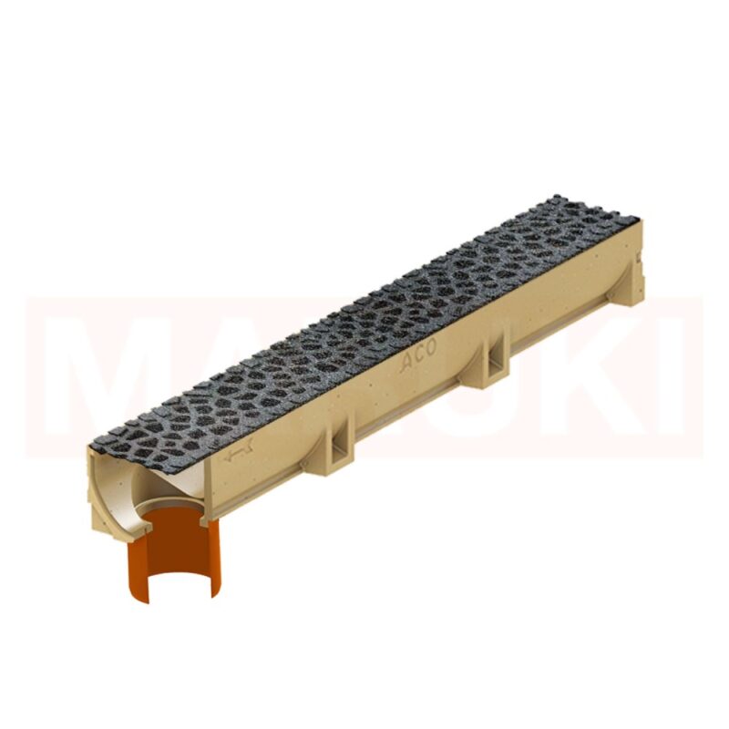 Rigola ACO Self Euroline din beton cu polimeri, gratar tip Voronoi din fonta culoare Diamant, lungime 100cm, DN100
