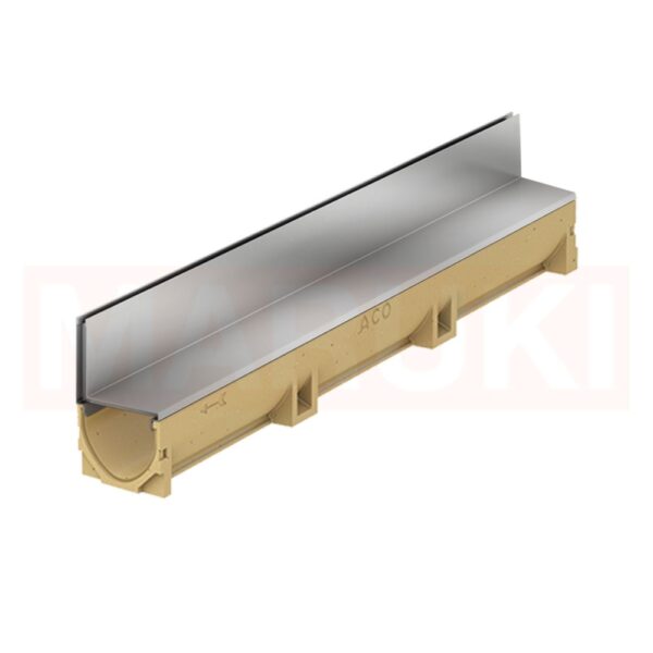 Rigola ACO Self Euroline din beton cu polimeri, gratar tip fanta h=10.5cm, din otel zincat, lungime 100cm
