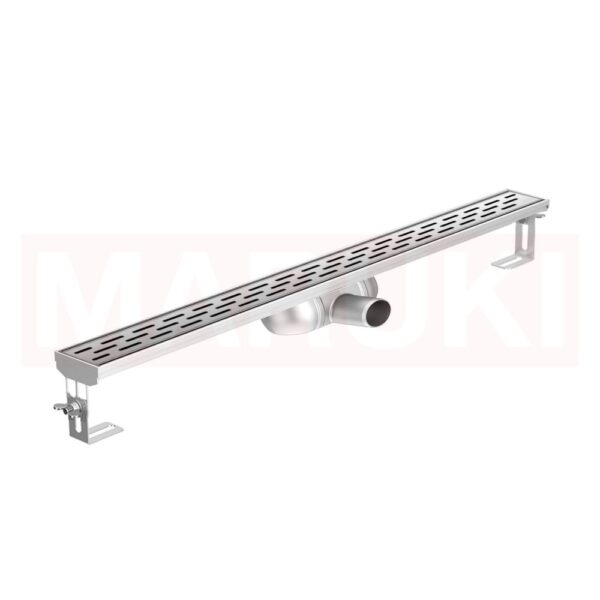 Rigola de dus din inox ACO ShowerDrain C  fara flansa, gratar Slot, lungime 585mm, h=69mm