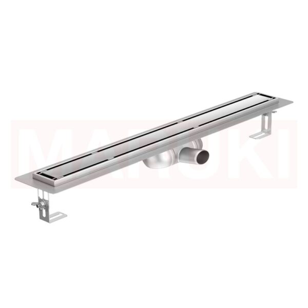 Rigola de dus din inox ACO ShowerDrain C  cu flansa orizontala, gratar Massive, lungime 585mm, h=69mm