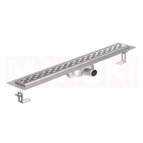 Rigola de dus din inox ACO ShowerDrain C  cu flansa orizontala, gratar Slot, lungime 685mm, h=69mm