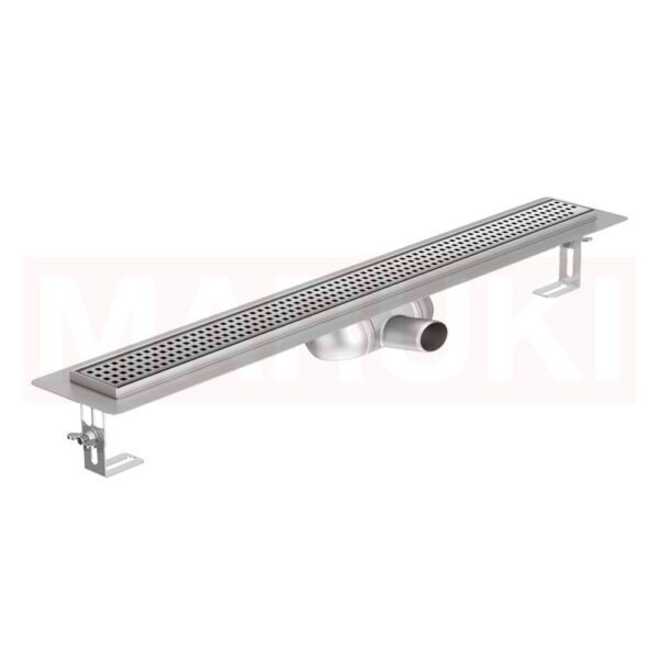 Rigola de dus din inox ACO ShowerDrain C  cu flansa orizontala, gratar Square, lungime 685mm, h=69mm