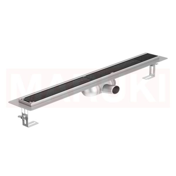 Rigola de dus din inox ACO ShowerDrain C  cu flansa orizontala, gratar Tile, lungime 685mm, h=69mm