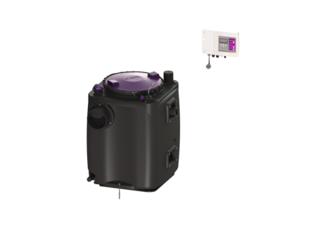 Stație de pompare Aqualift 200 Duo, GTF 600, configurare pe podea, rezervor